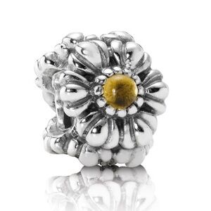 Pandora November Amber birthday blooms charm